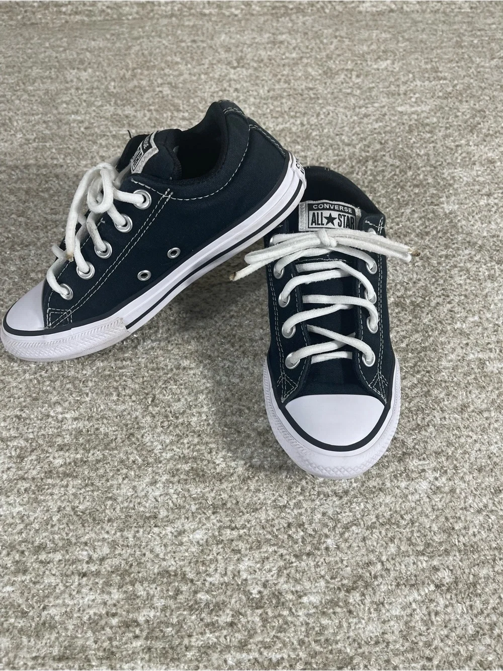 Converse All Star Low Top Sneakers Navy Blue Casual Size 2. SKU#0349